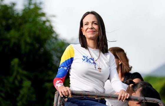 Maria Corina Machado receiving Nobel Peace Prize, Venezuelan opposition leader Maria Corina Machado,